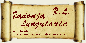 Radonja Lungulović vizit kartica